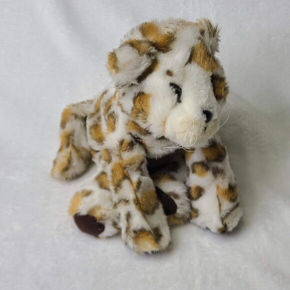 Vintage Justen Products Leopard Cheetah Cub Plush Cat  Stuffed Animal 8" - Picture 2 of 9